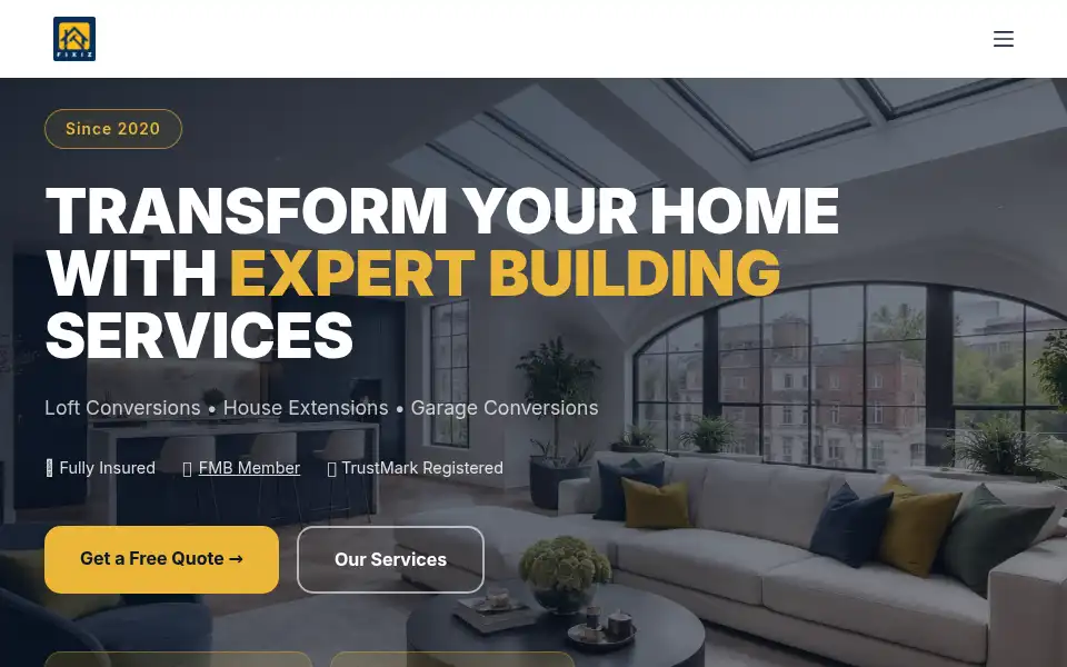 Screenshot of fixiz.co.uk