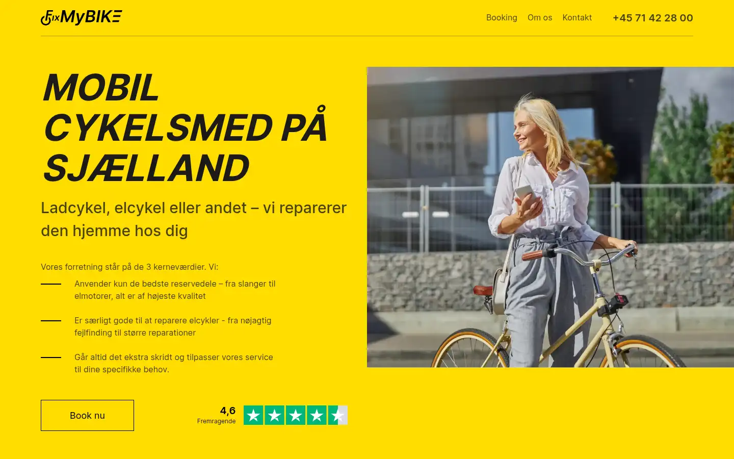 Screenshot of fixmybike.dk