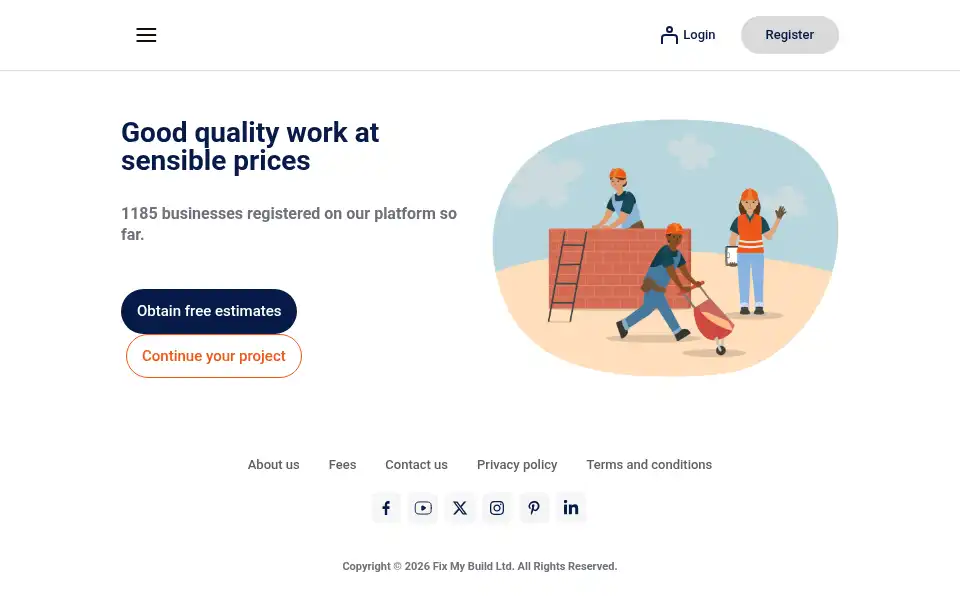 Screenshot of fixmybuild.com