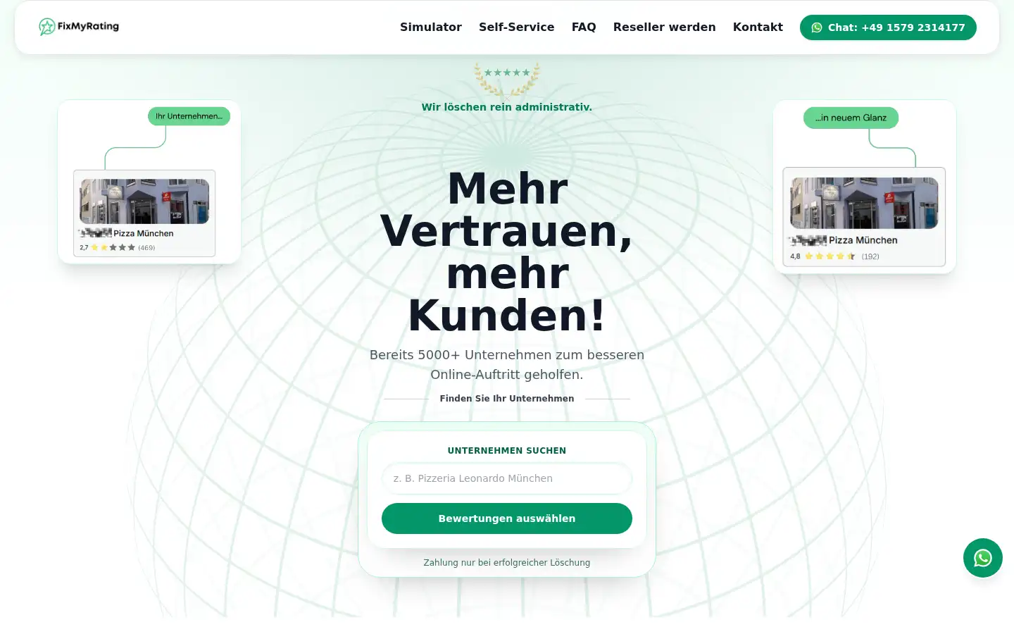 Screenshot of fixmyrating.de
