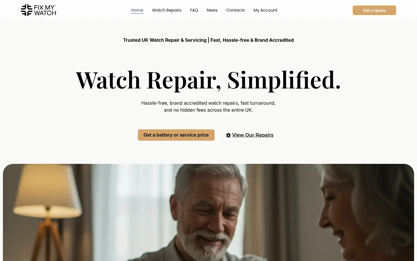 Screenshot of fixmywatch.co.uk
