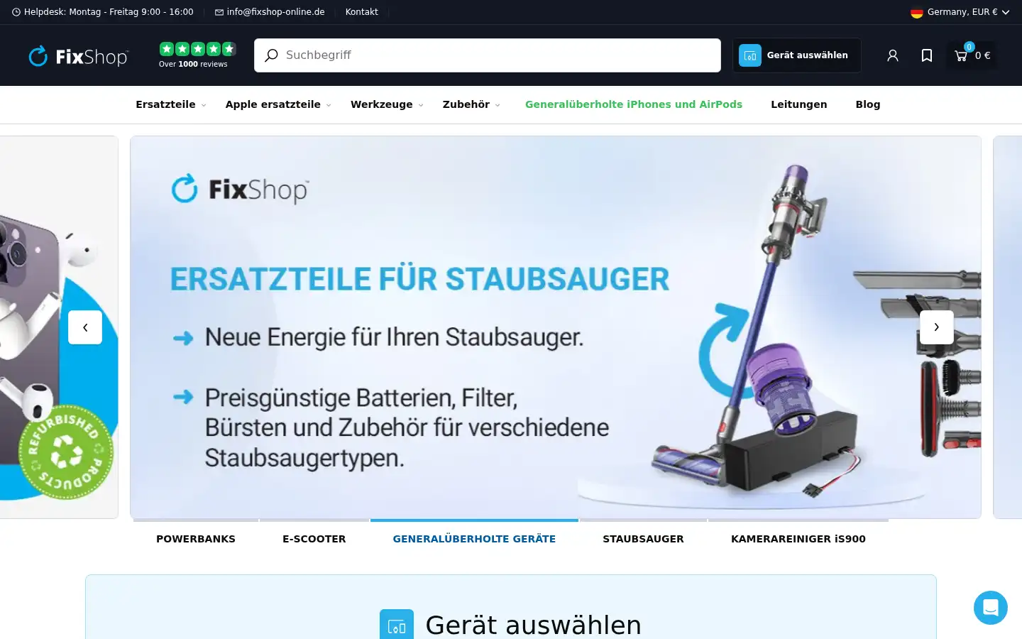 Screenshot of fixshop-online.de