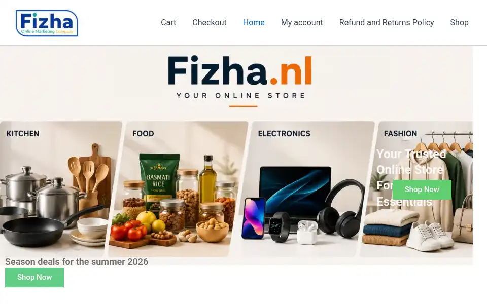 Screenshot of fizha.nl