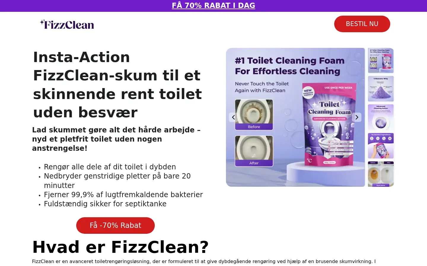 Screenshot of fizz-clean.dk