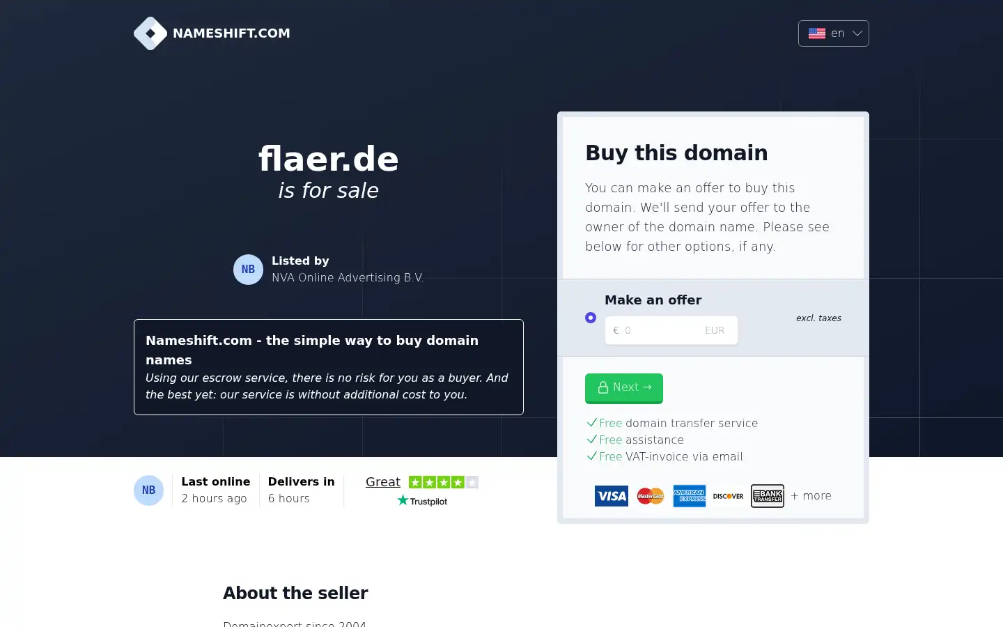 Screenshot of flaer.de