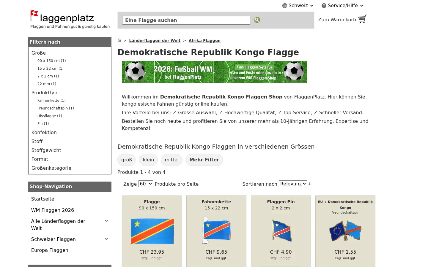 Screenshot of flaggenplatz.ch