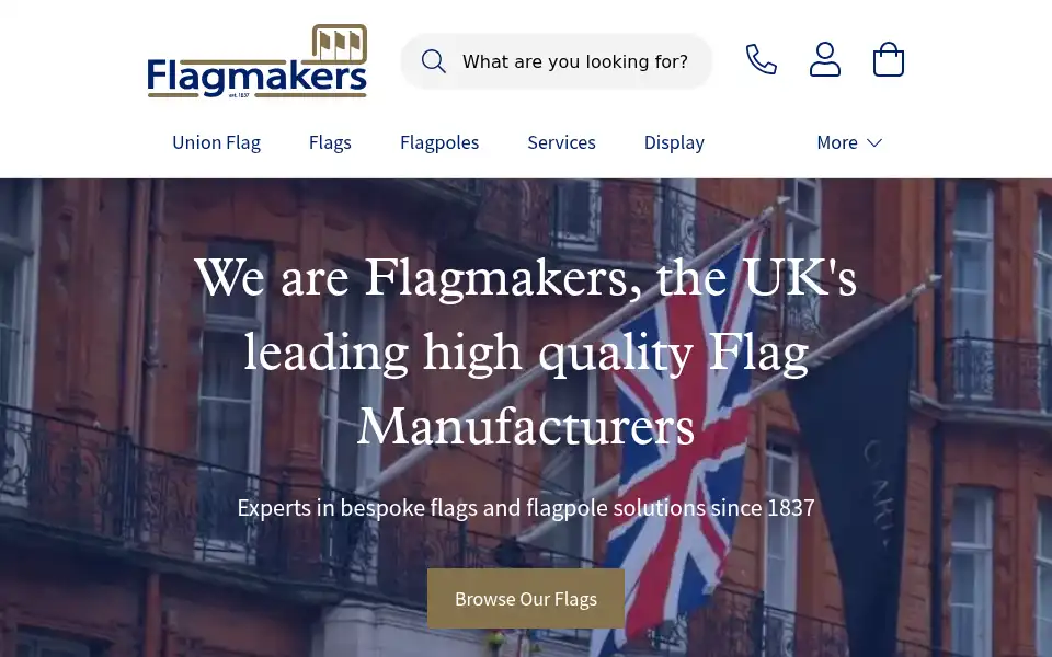 Screenshot of flagmakers.co.uk