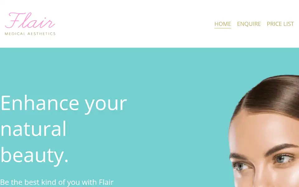 Screenshot of flairmedicalaesthetics.co.uk