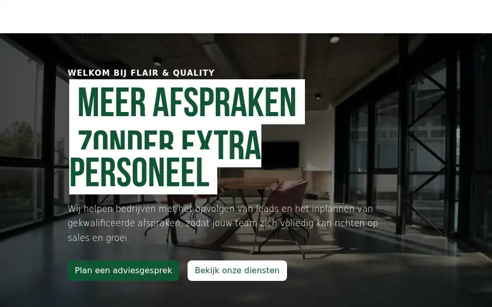 Screenshot of flairquality.nl