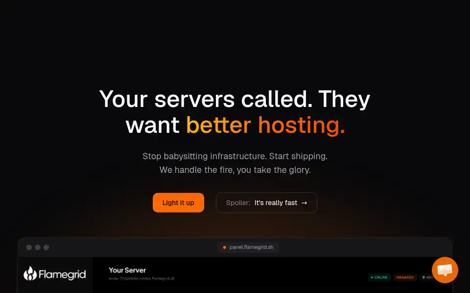 Screenshot of flamegrid.sh