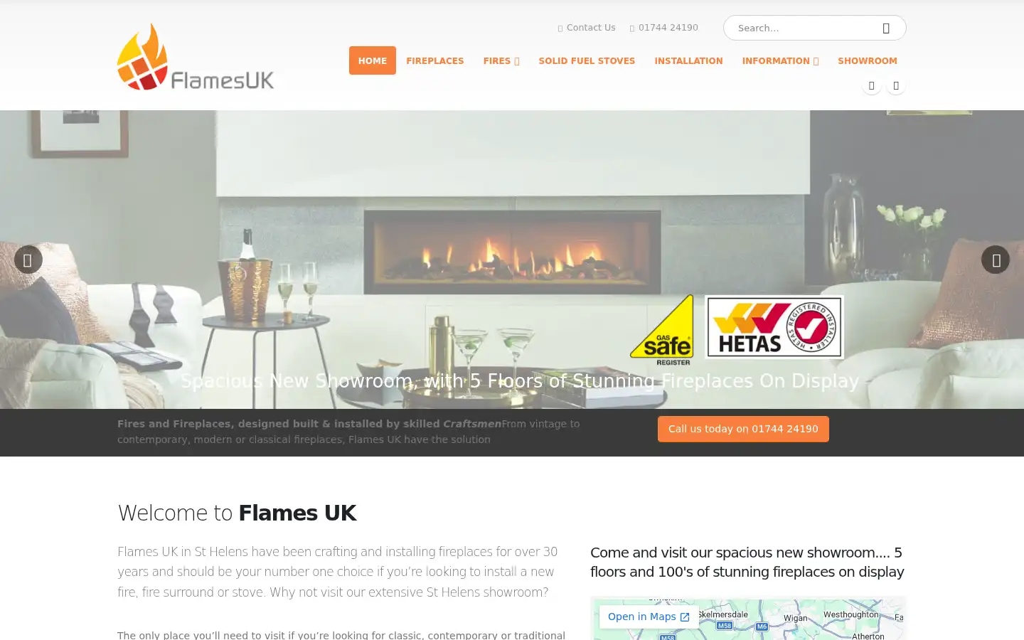 Screenshot of flamesuk.co.uk