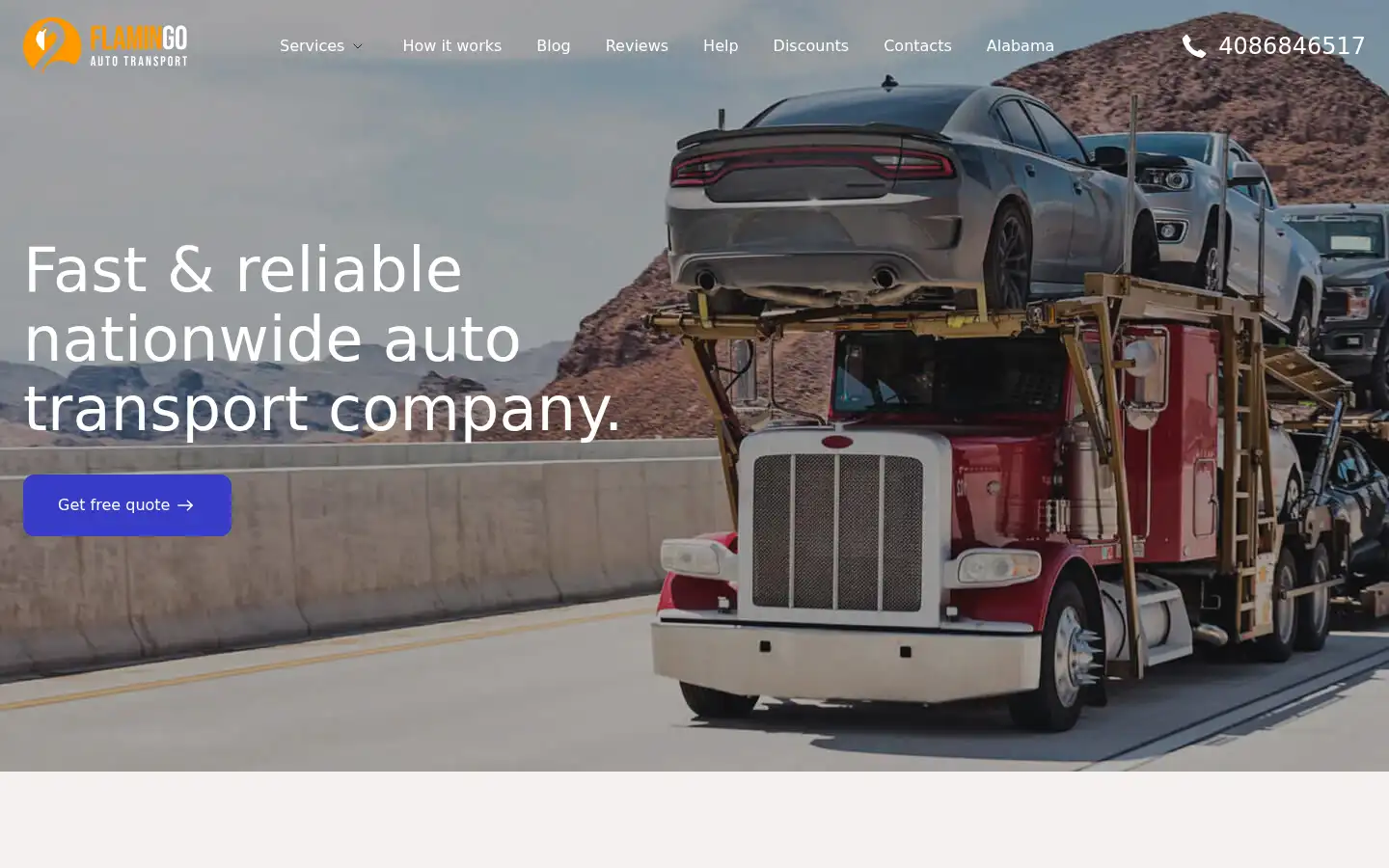 Screenshot of flamingotransport.com