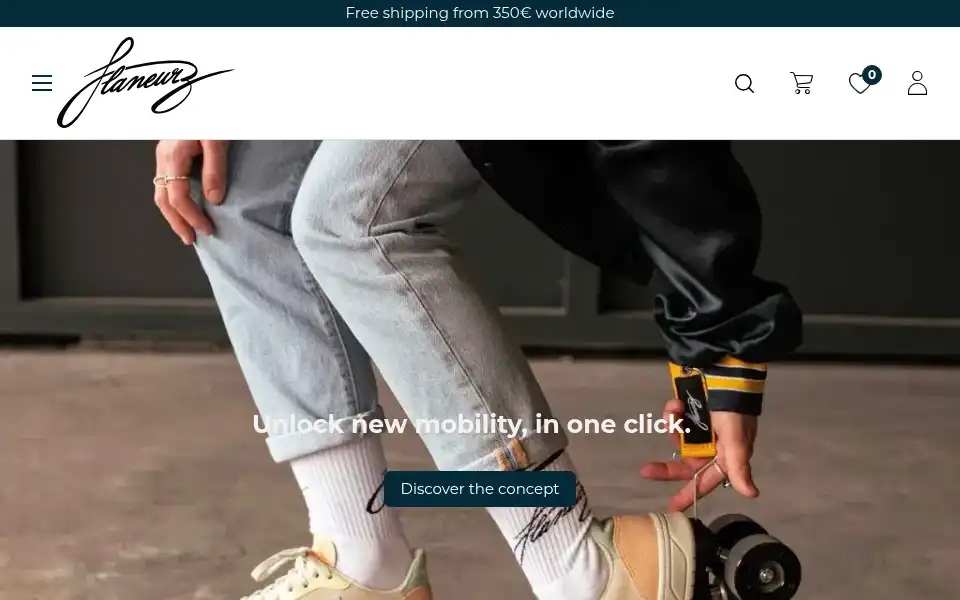 Screenshot of flaneurz.com