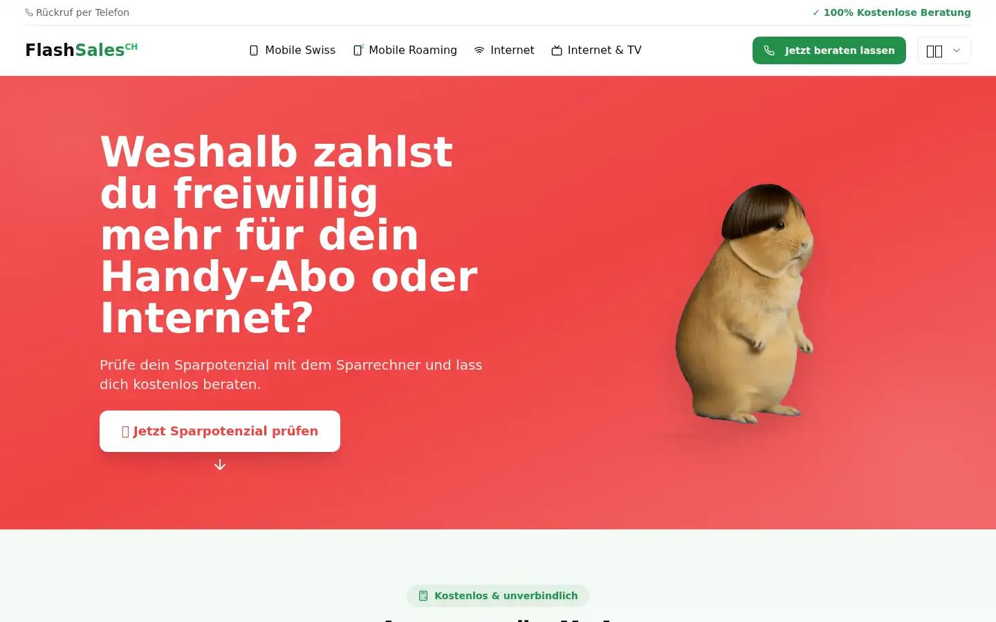 Screenshot of flashsales.ch