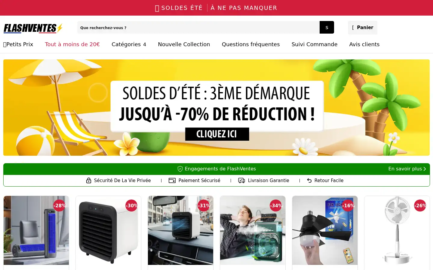Screenshot of flashventes.com