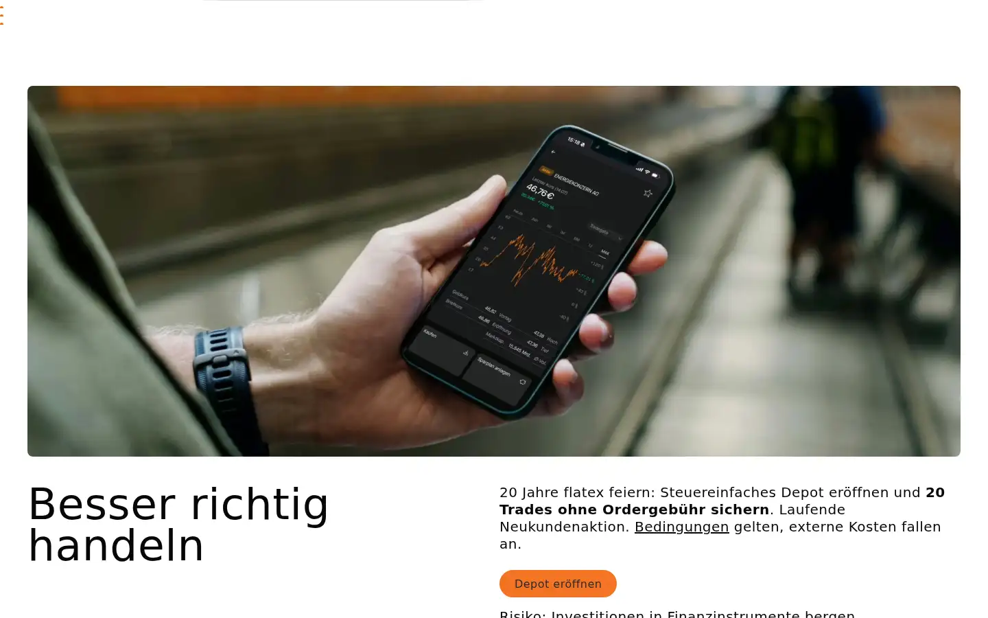 Screenshot of flatex.at