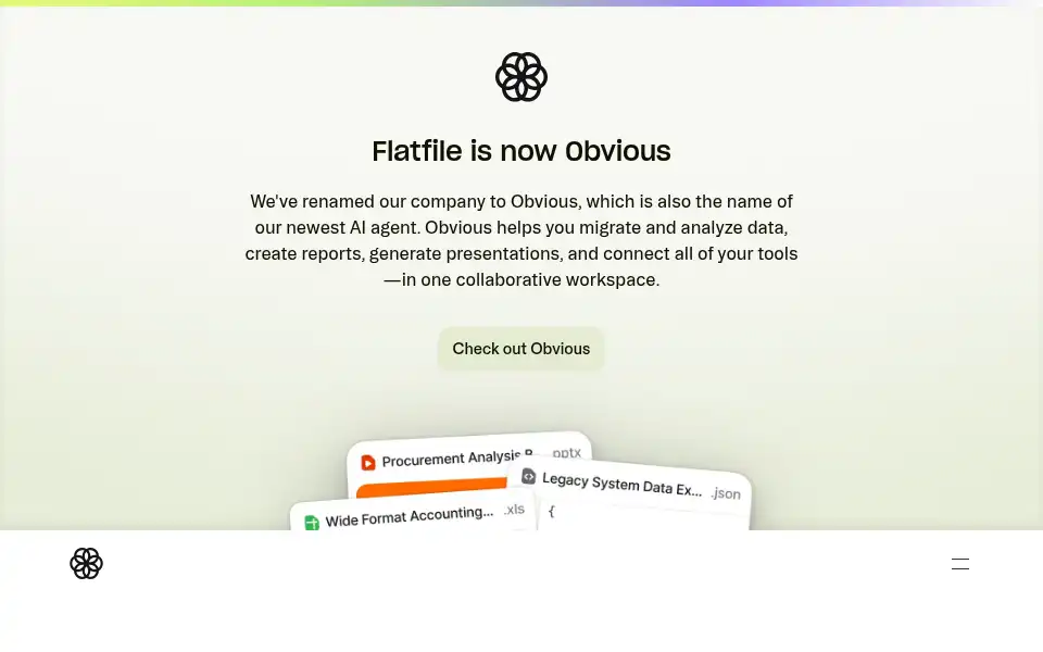 Screenshot of flatfile.io