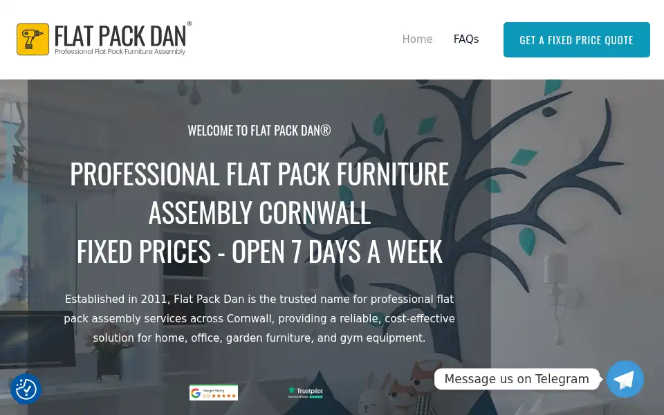 Screenshot of flatpackdan.com