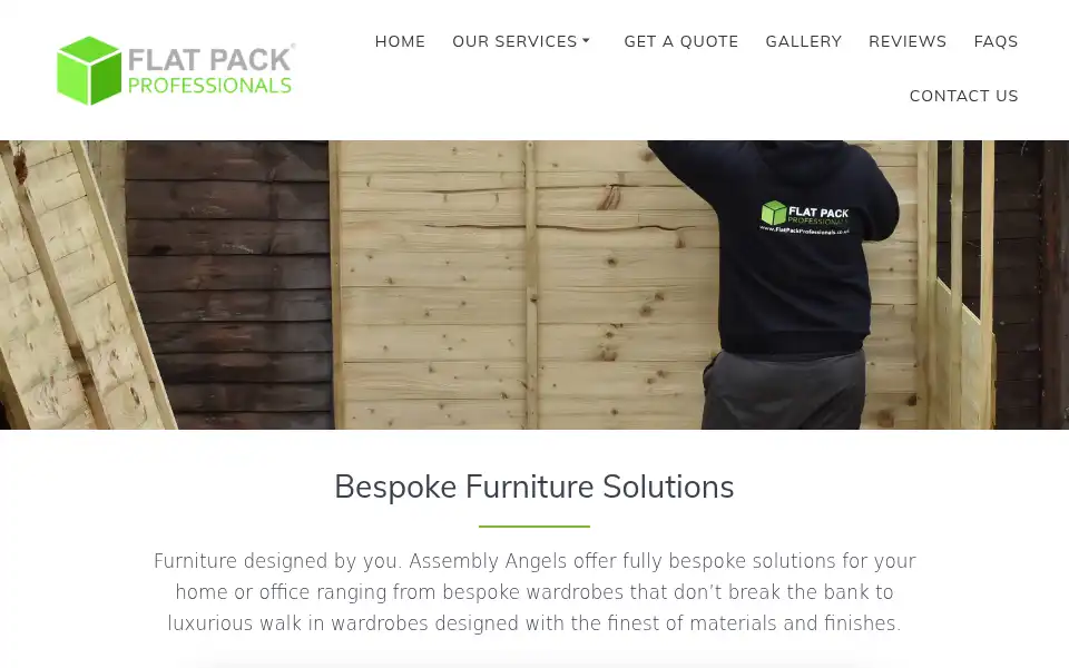 Screenshot of flatpackprofessionals.co.uk