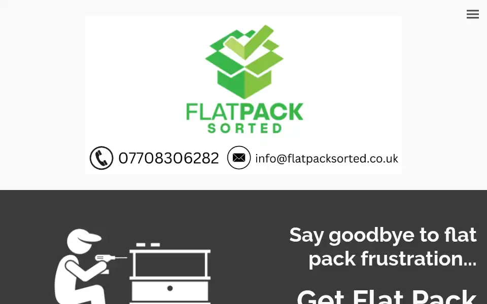 Screenshot of flatpacksorted.co.uk