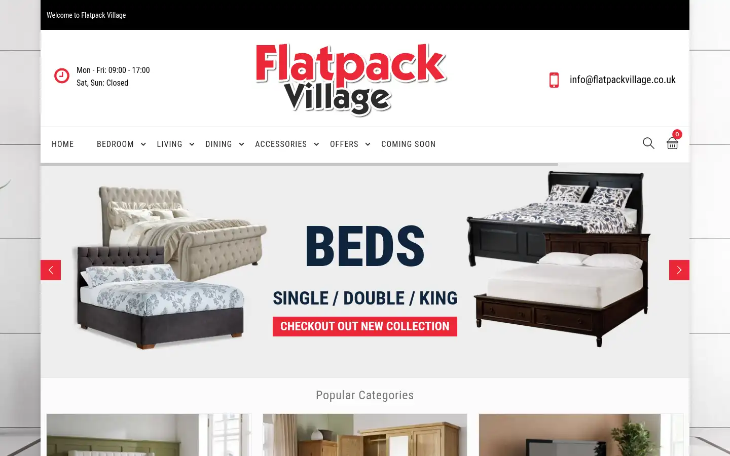 Screenshot of flatpackvillage.co.uk