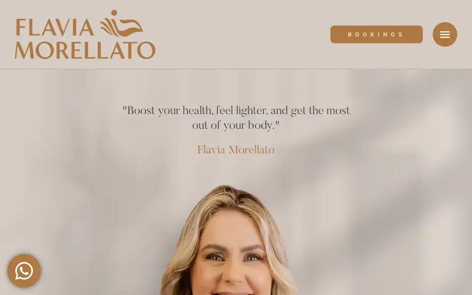 Screenshot of flaviamorellato.co.uk