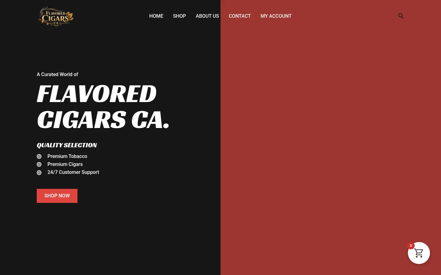 Screenshot of flavoredcigarscanada.store