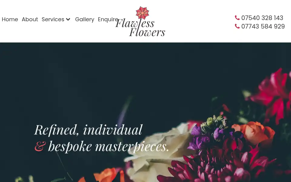 Screenshot of flawlessflowers.co.uk