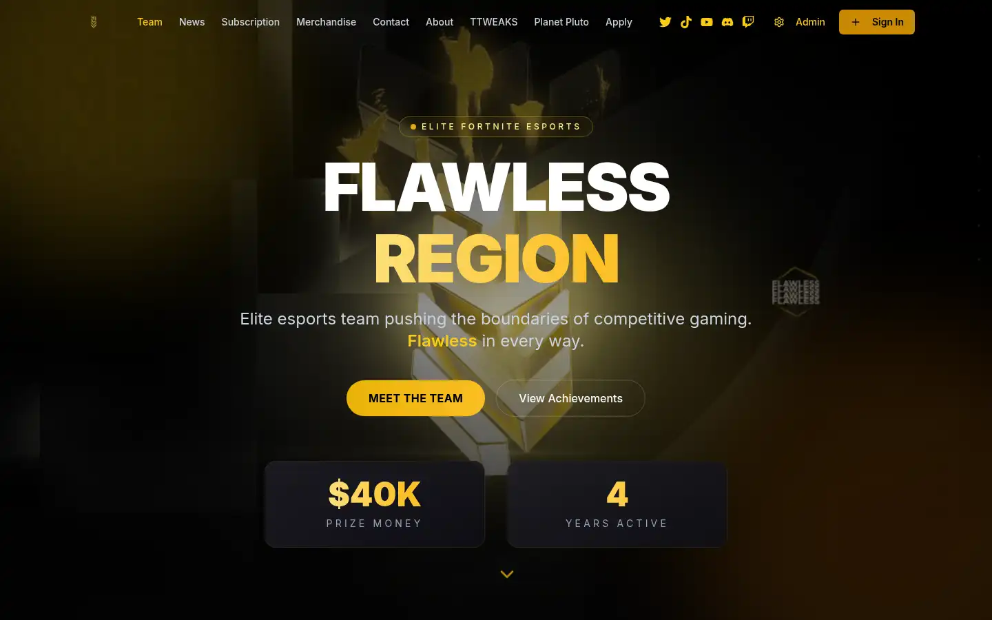 Screenshot of flawlessregion.com