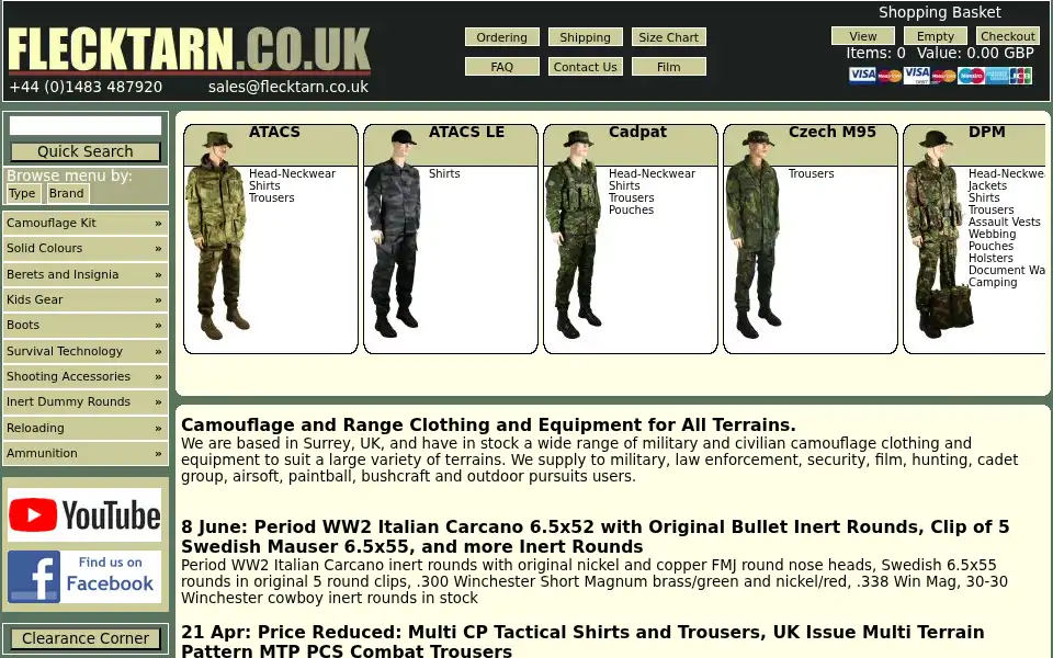 Screenshot of flecktarn.co.uk