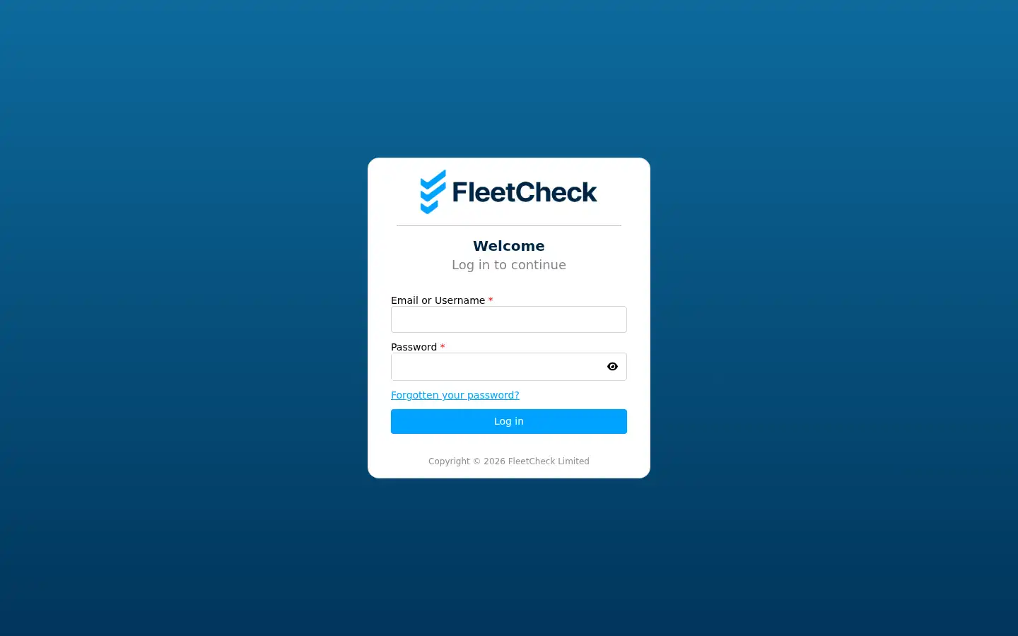 Screenshot of fleetcheck.co.uk