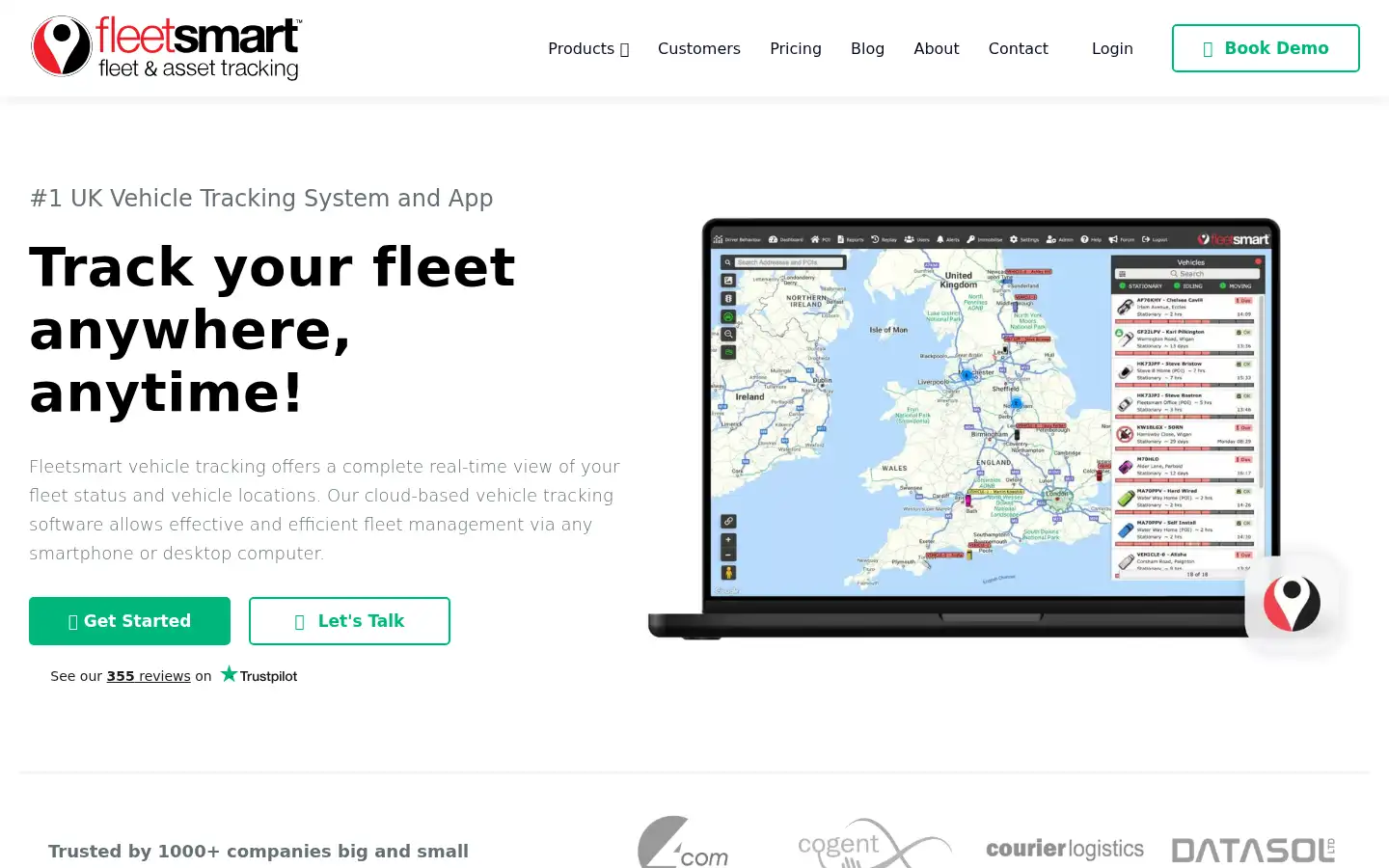 Screenshot of fleetsmart.co.uk