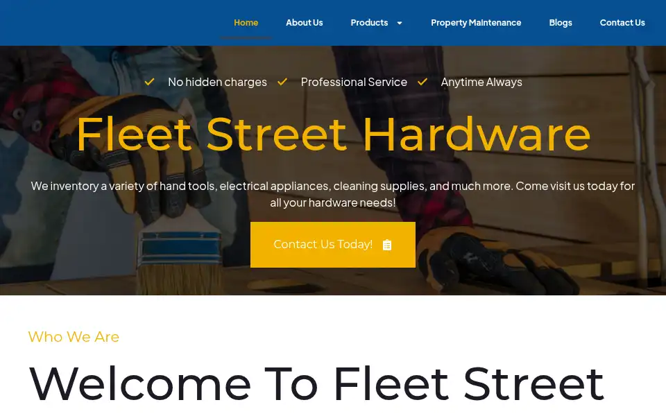 Screenshot of fleetstreethardware.co.uk