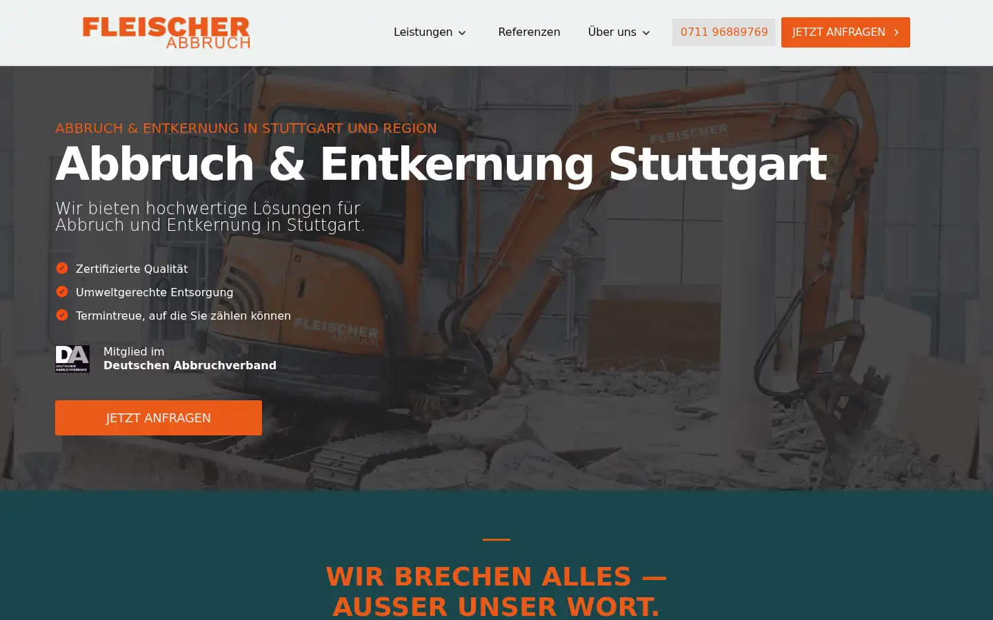 Screenshot of fleischer-abbruch.de