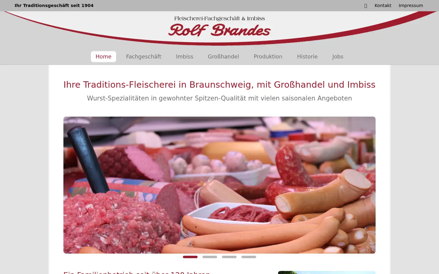Screenshot of fleischerei-brandes.de