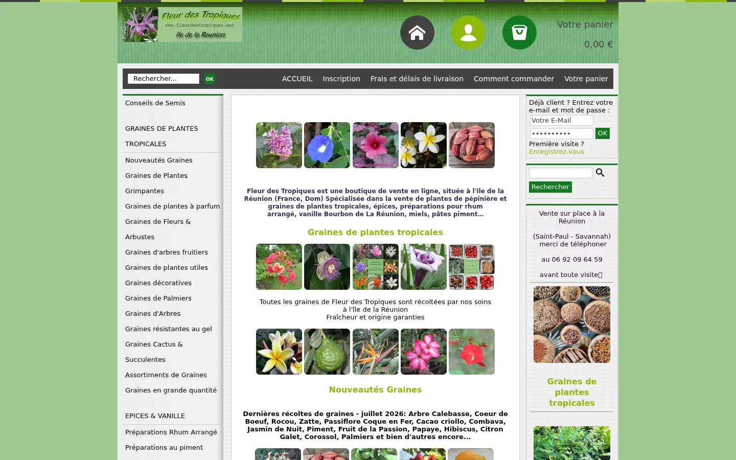 Screenshot of fleurdestropiques.net