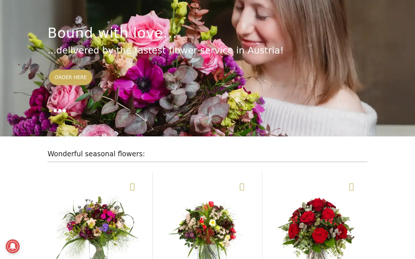 Screenshot of fleurop.at