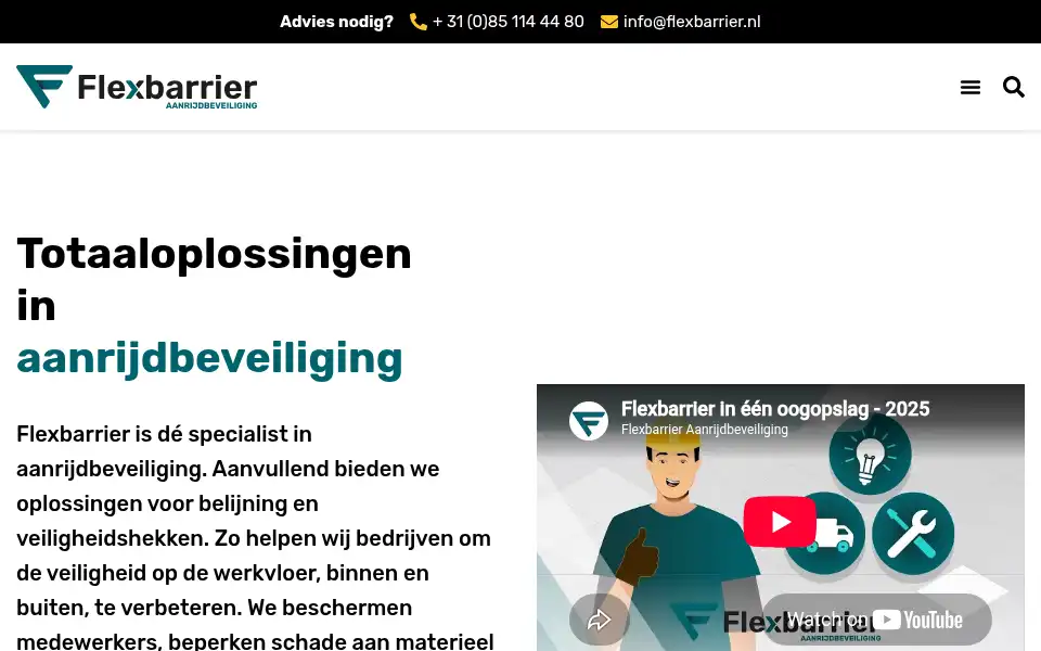 Screenshot of flexbarrier.nl