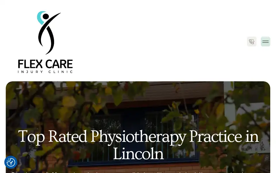 Screenshot of flexcareinjuryclinic.co.uk