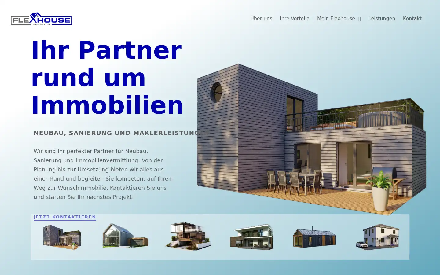 Screenshot of flexhouse-manufaktur.de