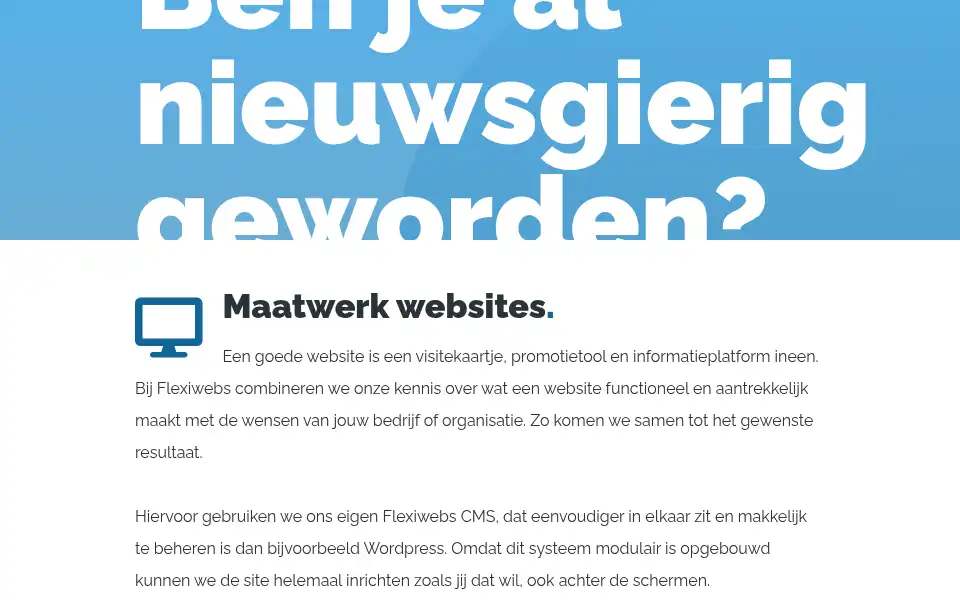 Screenshot of flexiwebs.nl