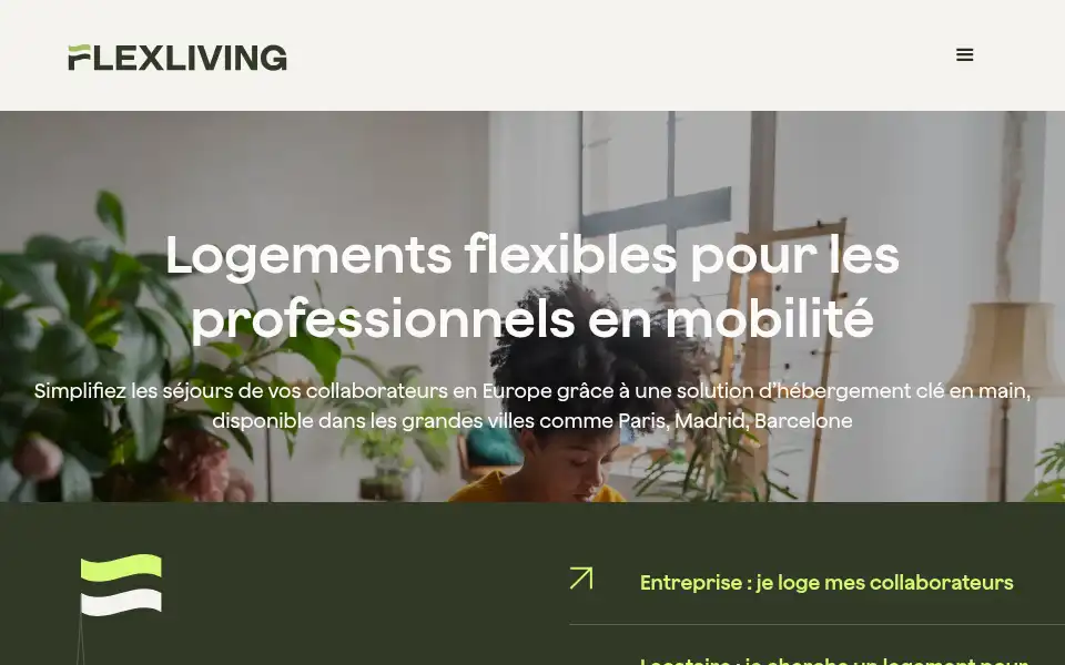Screenshot of flexliving.fr