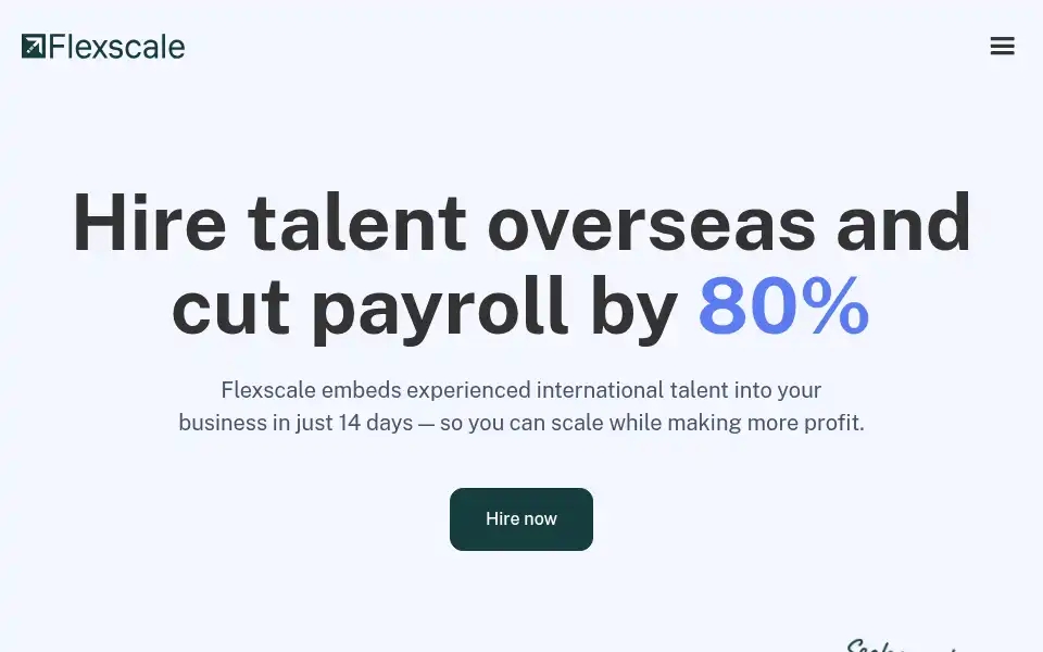 Screenshot of flexscale.com