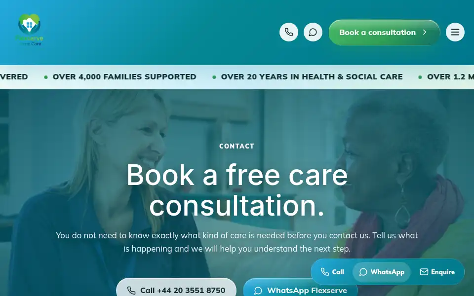 Screenshot of flexserve.co.uk
