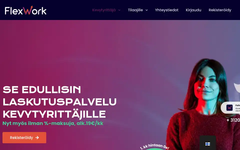Screenshot of flexwork.fi