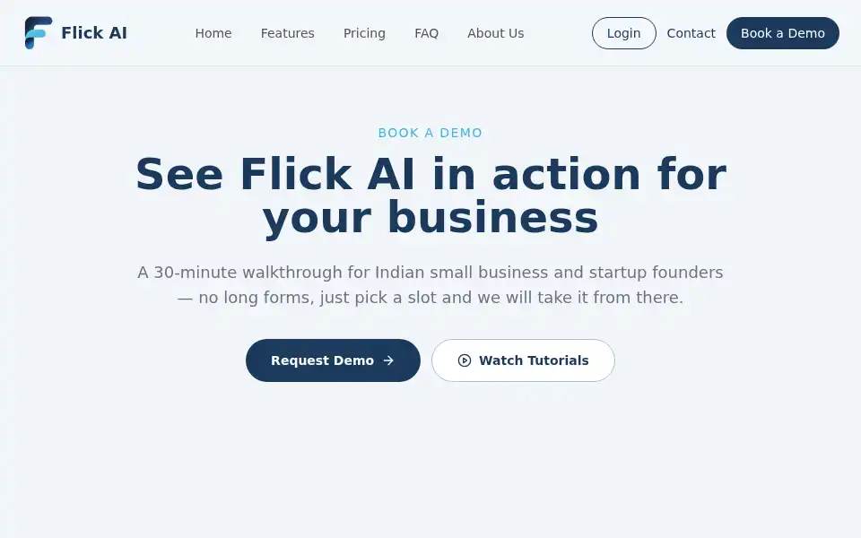 Screenshot of flickai.in