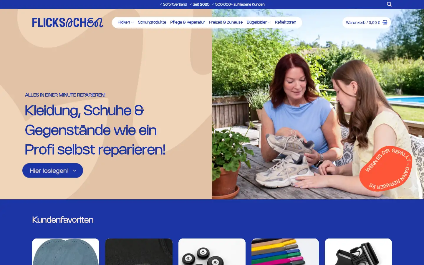 Screenshot of flicksachen.de
