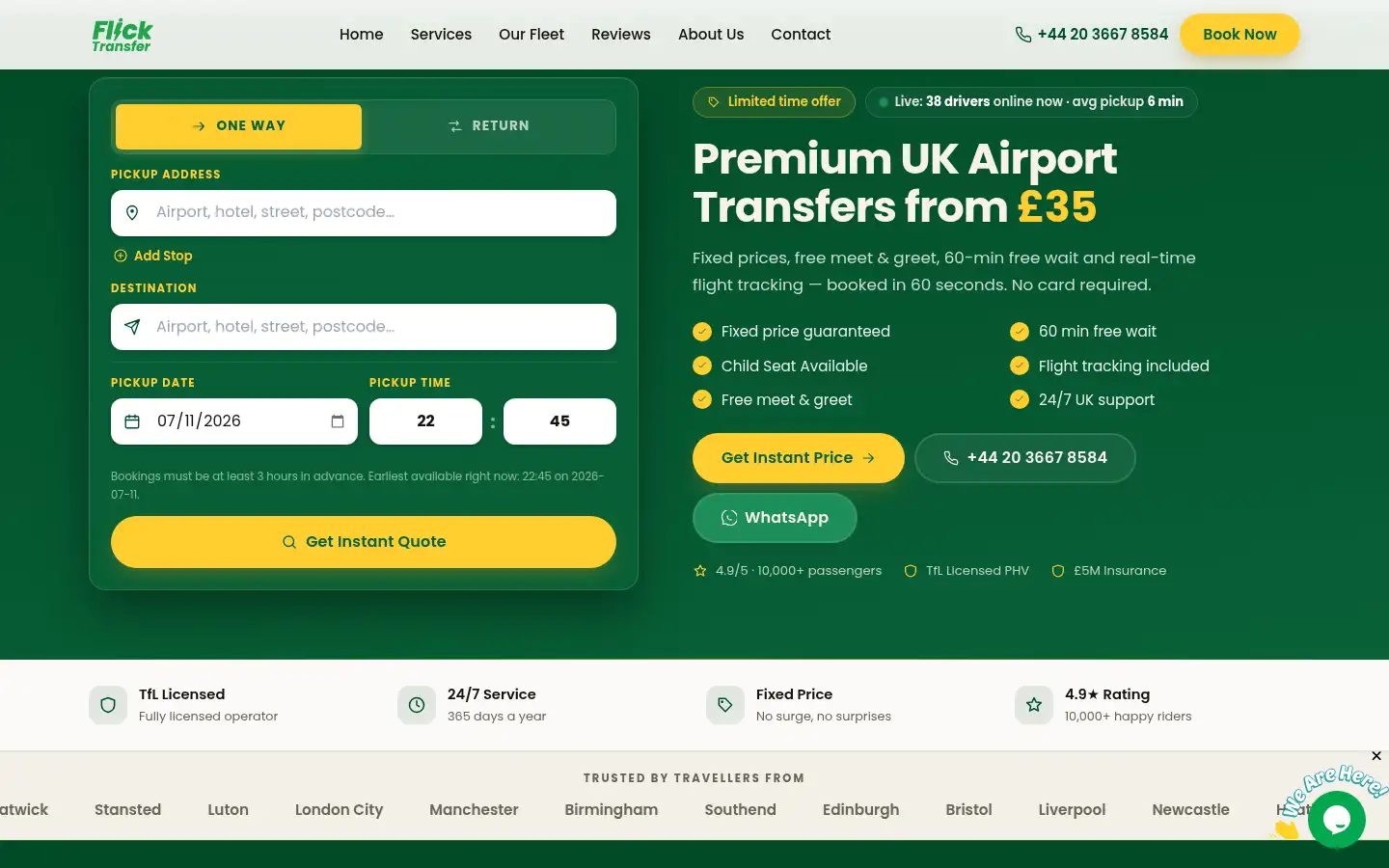 Screenshot of flicktransfer.com