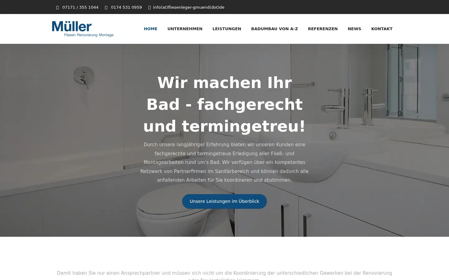 Screenshot of fliesenleger-gmuend.de