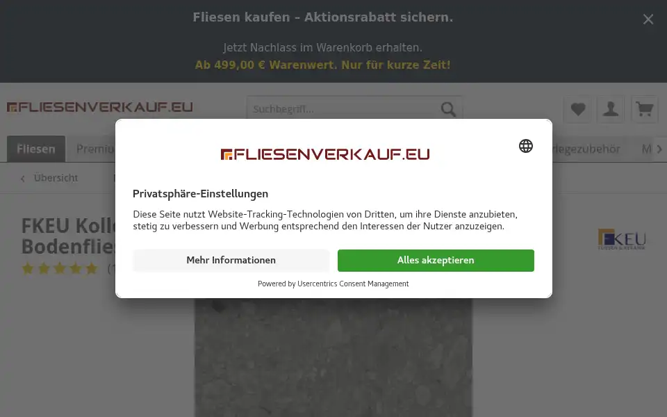 Screenshot of fliesenverkauf.eu